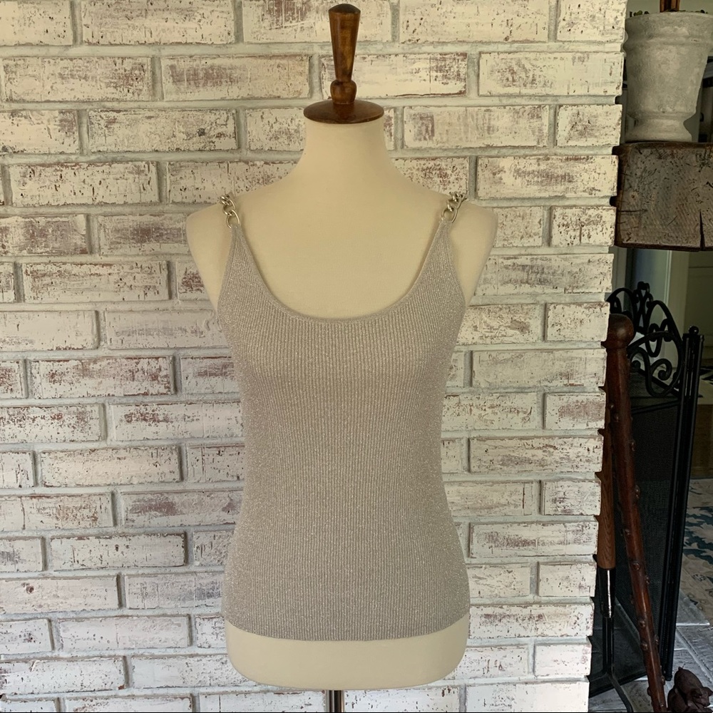 SOLD-NWOT August Silk Sparkle Knit Strap Tank - Picture 2 of 7